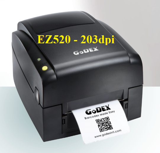 Máy in mã vạch tem nhãn GoDEX EZ520 - Hàng nhập khẩu chính hãng. Sẵn hàng