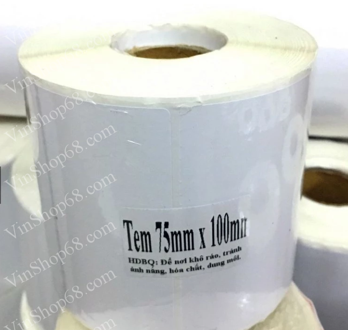 Decal nhiệt A7 75x100mm. Cuộn 30m