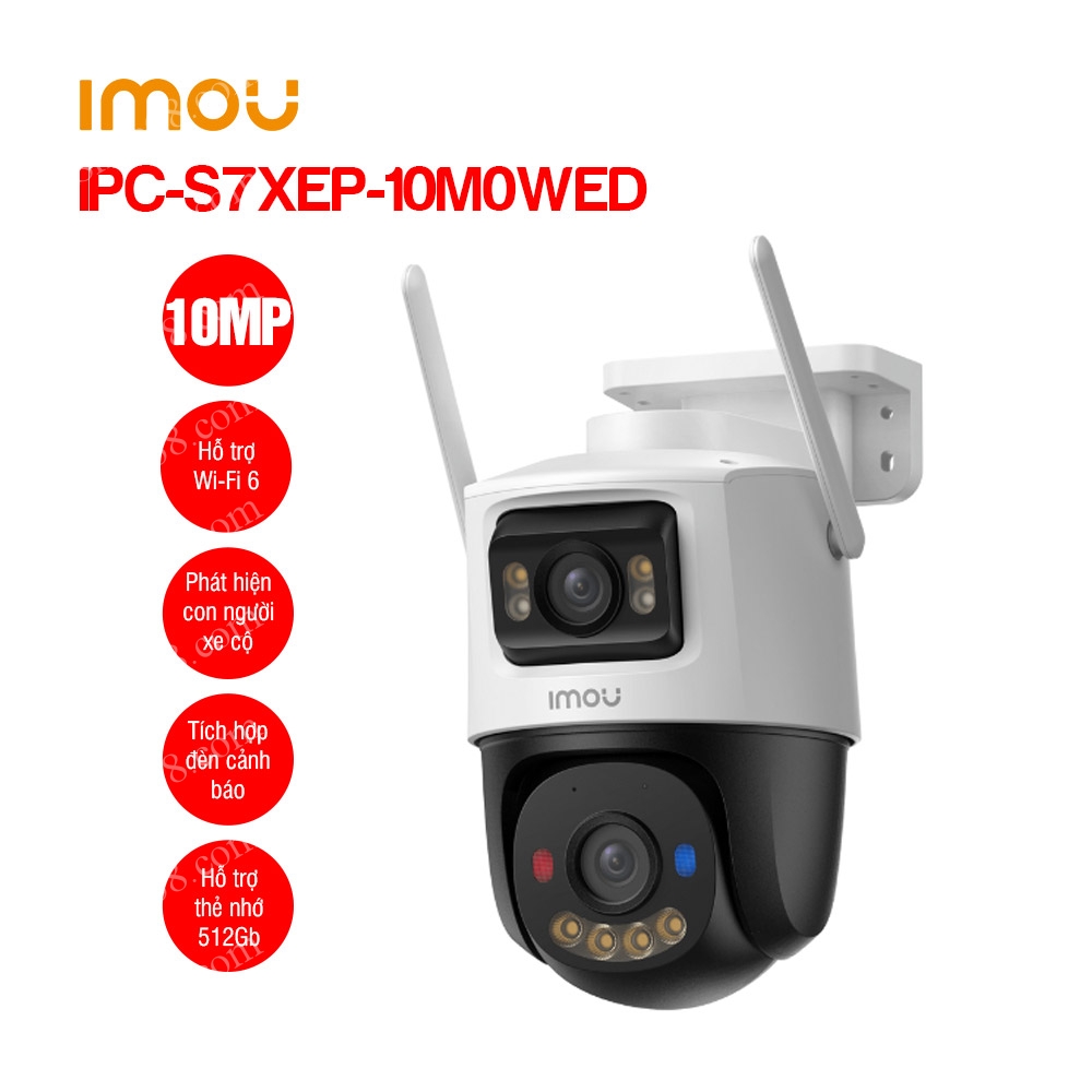 Camera 2 Mắt Ngoài Trời iMOU Cruiser Dual 2 10MP IPC-S7XEP-10M0WED