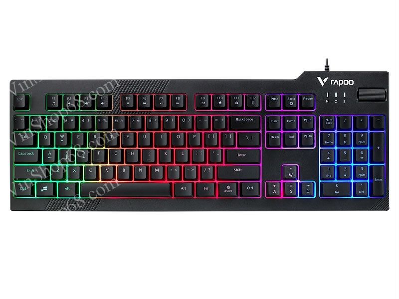 Bàn Phím Giả Cơ Có Dây Gaming Rapoo V50S Led RGB