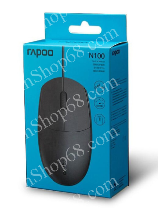 Chuột máy tính có dây RAPOO N100 Black 1000dpi | Chính Hãng