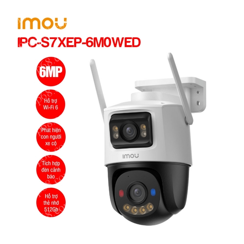 Camera wifi ngoài trời Xoay 360 Imou IPC-S7XEP-6M0WED (Cruiser Dual 2 6M)