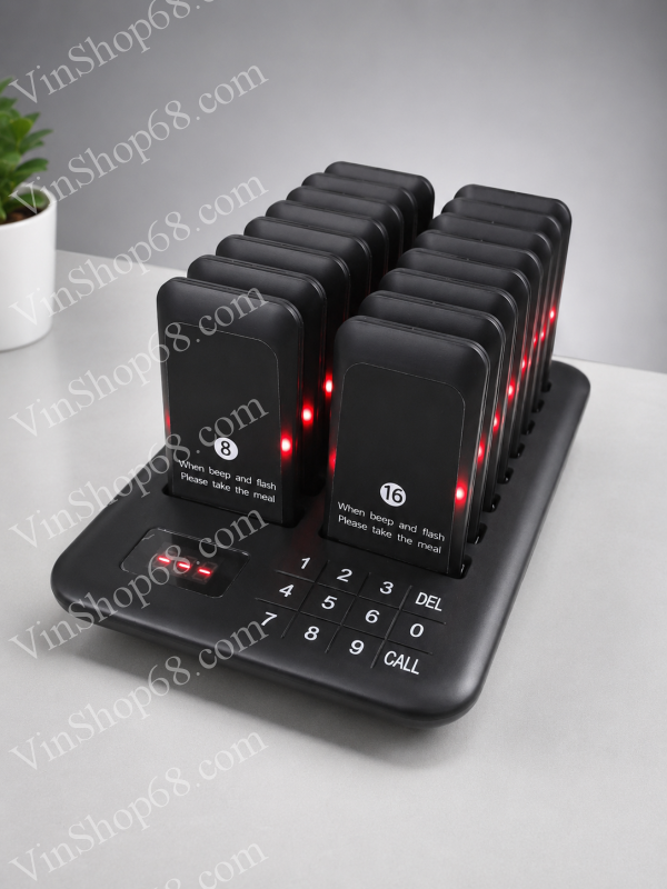 Bộ 16 thẻ rung gọi khách tự phục vụ Hiso R1